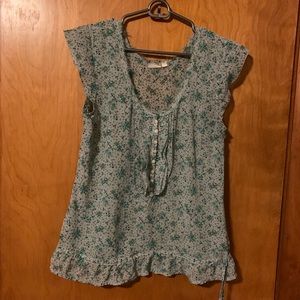 Super cute and comfy flowery sheer shirt.